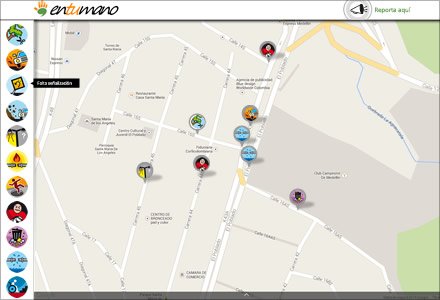 Geo-localización de problemas (APP), Íconos y Brochure En tu mano