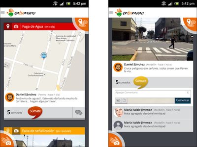 Interfaces App móvil, Interfaces mobile app En tu mano