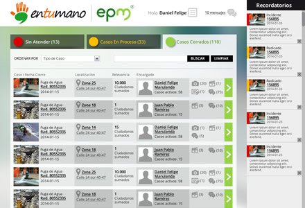 Interfaces gestor administrativo, Interfaces mobile app En tu mano