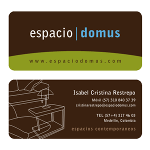 Tarjetas, Identidad Visual Espacio Domus
