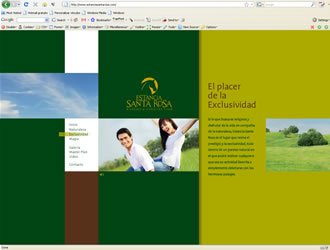 Exclusividad, Web Estancia Santa Rosa