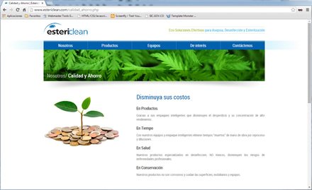 Calidad y Ahorro, Web administrable Estericlean