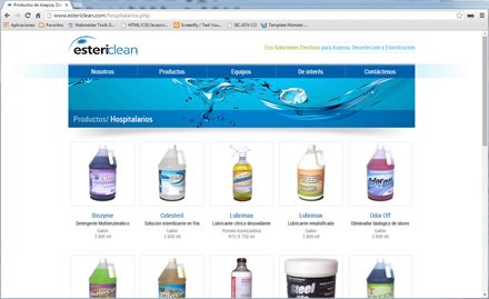 Productos hospitalarios, Web administrable Estericlean