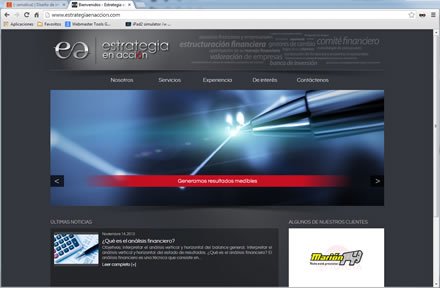 Home 1, Web Joomla Estrategia en acción