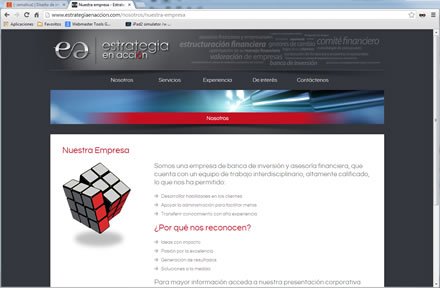 Empresa, Web Joomla Estrategia en acción