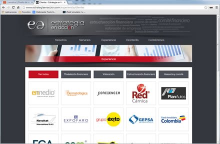 Clientes, Web Joomla Estrategia en acción