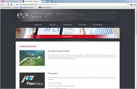 Casos de éxito, Web Joomla Estrategia en acción