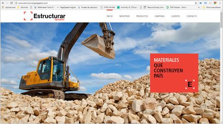 Inicio, Landing Single Page Estructurar Agregados