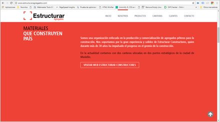Empresa, Landing Single Page Estructurar Agregados