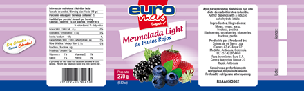 Frutos rojos, Diseño empaques Euro Max