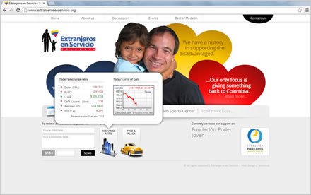 Home (Pop-up), Sitio web Joomla Extranjeros en Servicio