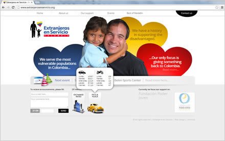 Home (Pop-up), Sitio web Joomla Extranjeros en Servicio