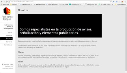 Empresa, Web Administrable Fabricando Imagen
