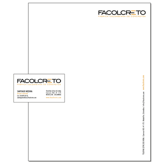 Papelerías, Identidad Visual Facolcreto