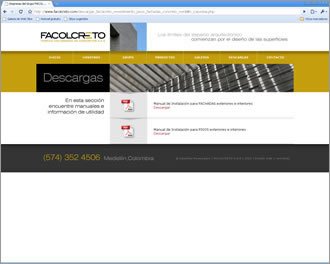 Descargas, Web Facolcreto