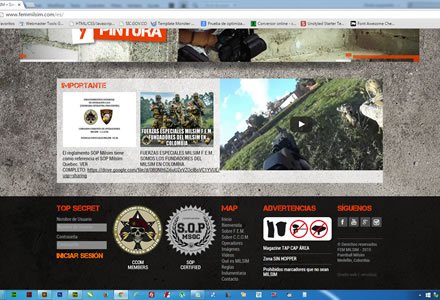 Home (scroll), Web JOOMLA Responsive FEM Milsim