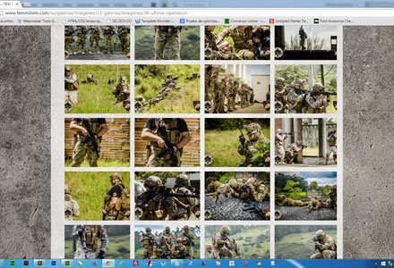 Detalle galería, Web JOOMLA Responsive FEM Milsim