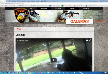 Videos, Web JOOMLA Responsive FEM Milsim