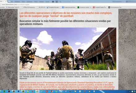 Blog, Web JOOMLA Responsive FEM Milsim