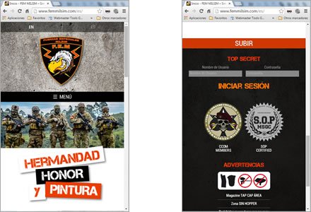 Adaptación responsive, Web JOOMLA Responsive FEM Milsim