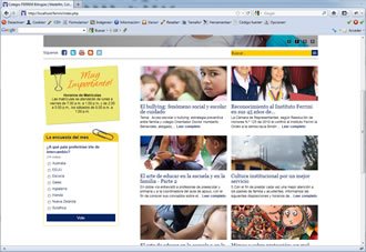 Home (scroll), Web CMS Joomla Colegio Ferrini