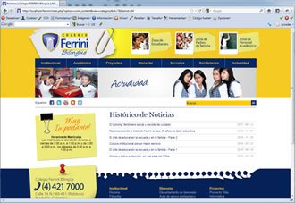 Noticias, Web CMS Joomla Colegio Ferrini