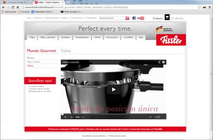 Videos, e-store Responsive Fissler Colombia