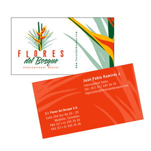 Tarjetas Personales, Identidad Visual Flores del Bosque