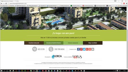 Footer, Sitio web responsive Forest (Lorca)