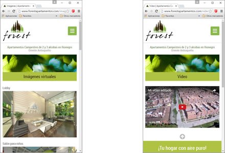 Adaptación Responsive, Sitio web responsive Forest (Lorca)