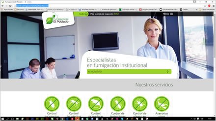 Home (1), Sitio web responsive Fumigaciones El Poblado