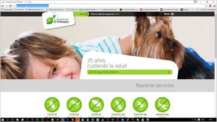 Home (2), Sitio web responsive Fumigaciones El Poblado