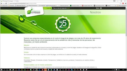La Empresa, Sitio web responsive Fumigaciones El Poblado