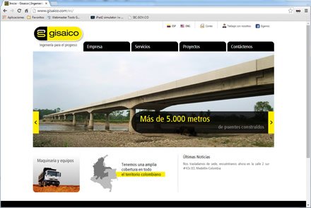 Home, Sitio web Joomla Gisaico