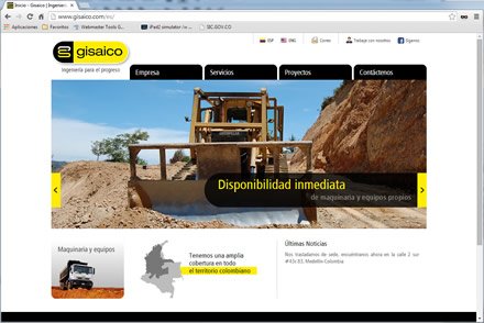Home, Sitio web Joomla Gisaico