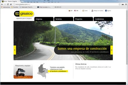 Home, Sitio web Joomla Gisaico