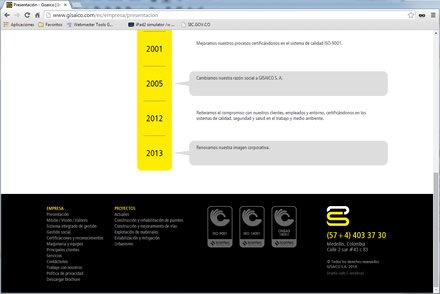 Historia (scroll), Sitio web Joomla Gisaico