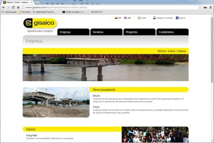 Empresa, Sitio web Joomla Gisaico