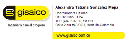 Firma e-mail, Rediseño identidad Gisaico