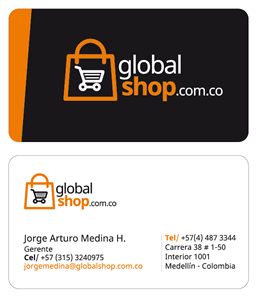Tarjeta, Diseño de imagen Global Shop / Vela