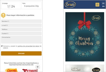Adaptación Responsive, Sitio Web Responsive Greco