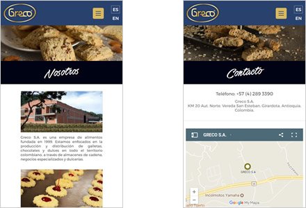 Adaptación Responsive, Sitio Web Responsive Greco