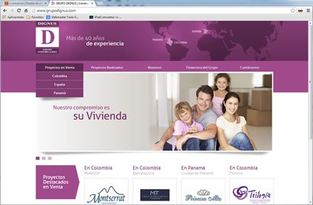 Home 2, Responsive web Admin/ Grupo Dignus