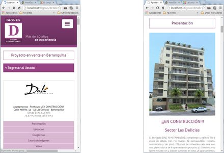 Responsive design, Responsive web Admin/ Grupo Dignus
