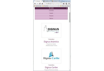 Responsive design, Responsive web Admin/ Grupo Dignus