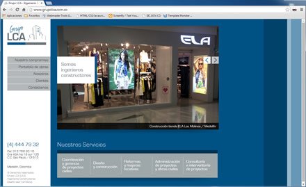 Home, Web administrable Grupo LCA