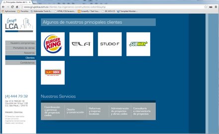 Clientes, Web administrable Grupo LCA