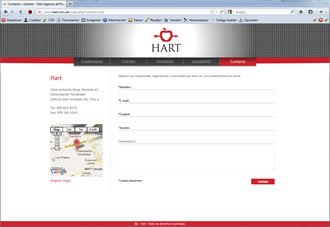 Contacto, Web CMS Joomla Hart