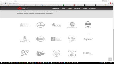 Clientes (scroll), Web Wordpress Hart Publicidad