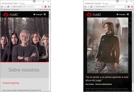Adaptación Responsive, Web Wordpress Hart Publicidad